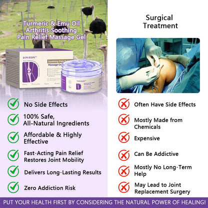 LOVILDS ™Turmeric & Emu Oil Arthritis Soothing Pain Relief Massage Gel
