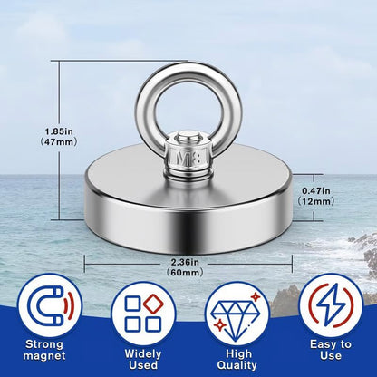 🧲Fishing Magnet: Super Strong Neodymium Magnet for Epic Treasure Hunting